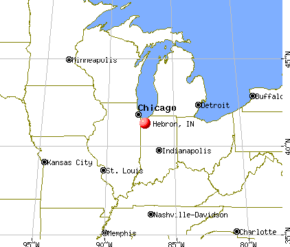 Hebron, IN Map